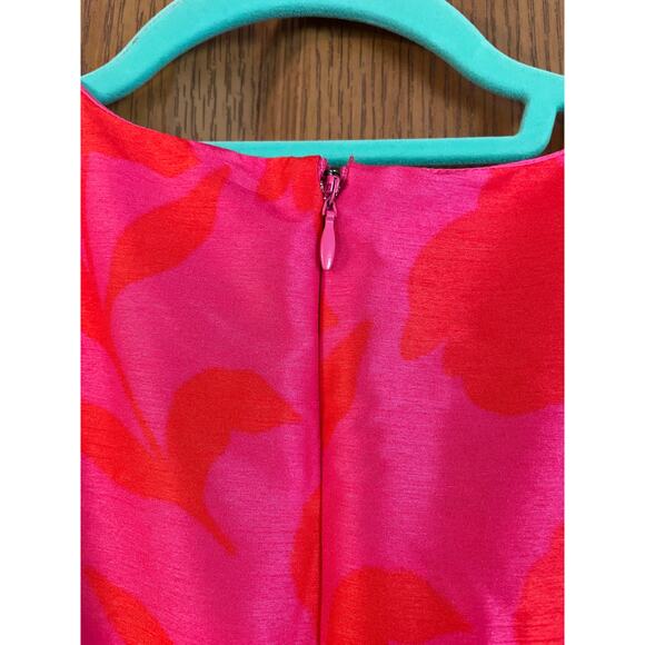 Kate Spade Size 6 Coral & Pink Long Dress with Pockets & Zippered Back - Picture 10 of 11